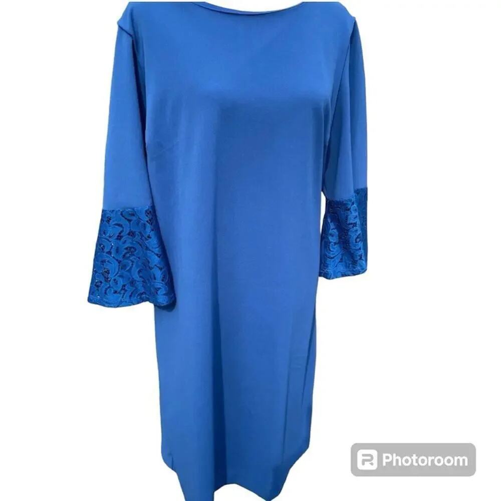 lane bryant royal blue dress lace bell sleeve - NWT - Size 12